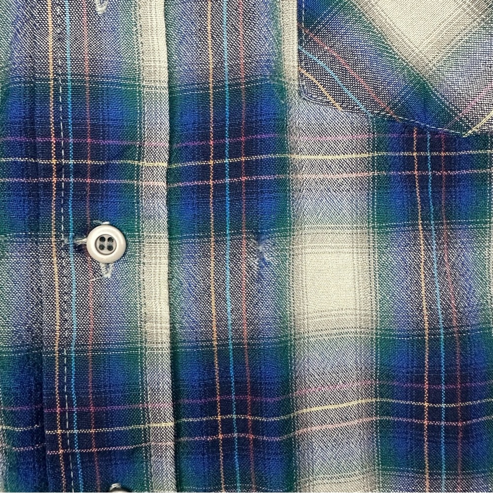 Pendleton Flannel Shirt Made in USA 100% Virgin Wool Size Large - Picture 4 of 11